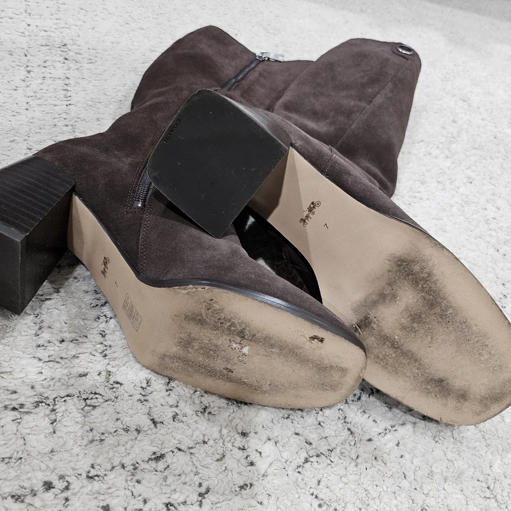 COACH Brown Suede Boots - Picture 8 of 9